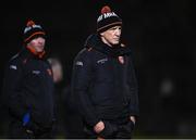 25 January 2025; Armagh manager Kieran McGeeney, right, and selector Ciarán McKeever during the Allianz Football League Division 1 match between Galway and Armagh at Pearse Stadium in Galway. Photo by David Fitzgerald/Sportsfile