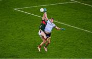 25 January 2025; Brian Howard of Dublin in action against Ryan O’Donoghue of Mayo during the Allianz Football League Division 1 match between Dublin and Mayo at Croke Park. Photo by Stephen McCarthy/Sportsfile