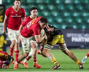 24 January 2025; Brian Gleeson of Munster in action during the United Rugby Championship match between Dragons and Munster at Rodney Parade in Newport, Wales. Photo by Gareth Everett/Sportsfile