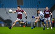 26 January 2025; Conor Loftus of Crossmolina Deel Rovers in action against Charlie Crozier of Ballinderry during the AIB GAA Football All-Ireland Intermediate Club Championship final match between Ballinderry of Derry and Crossmolina Deel Rovers of Mayo at Croke Park in Dublin. Photo by Tyler Miller/Sportsfile