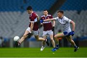 26 January 2025; Conor Loftus of Crossmolina Deel Rovers in action against Charlie Crozier of Ballinderry during the AIB GAA Football All-Ireland Intermediate Club Championship final match between Ballinderry of Derry and Crossmolina Deel Rovers of Mayo at Croke Park in Dublin. Photo by Tyler Miller/Sportsfile