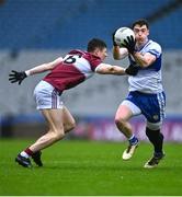 26 January 2025; Gareth McKinless of Ballinderry in action against Conor Loftus of Crossmolina Deel Rovers during the AIB GAA Football All-Ireland Intermediate Club Championship final match between Ballinderry of Derry and Crossmolina Deel Rovers of Mayo at Croke Park in Dublin. Photo by Tyler Miller/Sportsfile