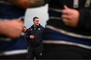 26 January 2025; Wexford Wanderers head coach Shane Curran speaks to his players after the Bank of Ireland Provincial Towns Cup Round 1 match between Ashbourne RFC and Wexford Wanderers RFC at Milltown House in Ashbourne, Meath. Photo by Seb Daly/Sportsfile