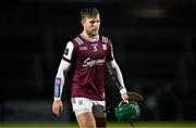 26 January 2025; Fintan Burke of Galway leaves  the field dejected after his side's defeat in the Allianz Hurling League Division 1A match between Galway and Tipperary at Pearse Stadium in Galway. Photo by Sam Barnes/Sportsfile