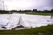 27 January 2025; A general view of the University of Galway Connacht GAA Air Dome, in Bekan, Mayo, which was destroyed during Storm Éowyn. Photo by Piaras Ó Mídheach/Sportsfile