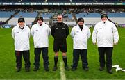 26 January 2025; Referee Seán Lonergan with his umpires before the AIB GAA Football All-Ireland Intermediate Club Championship final match between Ballinderry of Derry and Crossmolina Deel Rovers of Mayo at Croke Park in Dublin. Photo by Tyler Miller/Sportsfile