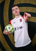 21 January 2025; Scott Brady during a Dundalk FC squad portraits session at Oriel Park in Dundalk, Louth. Photo by Stephen McCarthy/Sportsfile