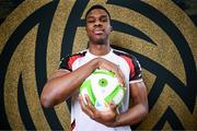 21 January 2025; Mayowa Animasahun during a Dundalk FC squad portraits session at Oriel Park in Dundalk, Louth. Photo by Stephen McCarthy/Sportsfile