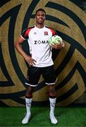 21 January 2025; Mayowa Animasahun during a Dundalk FC squad portraits session at Oriel Park in Dundalk, Louth. Photo by Stephen McCarthy/Sportsfile