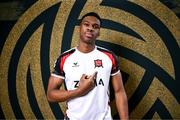 21 January 2025; Mayowa Animasahun during a Dundalk FC squad portraits session at Oriel Park in Dundalk, Louth. Photo by Stephen McCarthy/Sportsfile