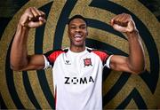 21 January 2025; Mayowa Animasahun during a Dundalk FC squad portraits session at Oriel Park in Dundalk, Louth. Photo by Stephen McCarthy/Sportsfile