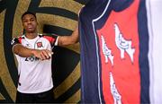 21 January 2025; Mayowa Animasahun during a Dundalk FC squad portraits session at Oriel Park in Dundalk, Louth. Photo by Stephen McCarthy/Sportsfile