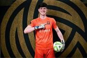 21 January 2025; Goalkeeper Dáithí Folan during a Dundalk FC squad portraits session at Oriel Park in Dundalk, Louth. Photo by Stephen McCarthy/Sportsfile