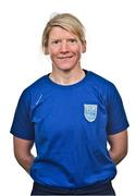 28 January 2025; Strength and conditioning coach Laoise Traynor during a DLR Waves FC squad portraits session at Beckett Park in Cherrywood, Dublin. Photo by Tyler Miller/Sportsfile