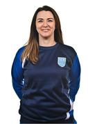 28 January 2025; Physiotherapist Emma Finnie during a DLR Waves FC squad portraits session at Beckett Park in Cherrywood, Dublin. Photo by Tyler Miller/Sportsfile