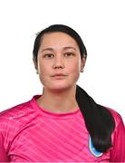 28 January 2025; Goalkeeper Eva Badana during a DLR Waves FC squad portraits session at Beckett Park in Cherrywood, Dublin. Photo by Tyler Miller/Sportsfile