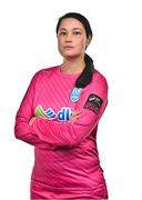 28 January 2025; Goalkeeper Eva Badana during a DLR Waves FC squad portraits session at Beckett Park in Cherrywood, Dublin. Photo by Tyler Miller/Sportsfile *