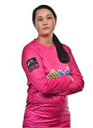 28 January 2025; Goalkeeper Eva Badana during a DLR Waves FC squad portraits session at Beckett Park in Cherrywood, Dublin. Photo by Tyler Miller/Sportsfile