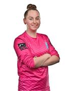 28 January 2025; Goalkeeper Niamh Richardson during a DLR Waves FC squad portraits session at Beckett Park in Cherrywood, Dublin. Photo by Tyler Miller/Sportsfile