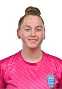 28 January 2025; Goalkeeper Niamh Richardson during a DLR Waves FC squad portraits session at Beckett Park in Cherrywood, Dublin. Photo by Tyler Miller/Sportsfile