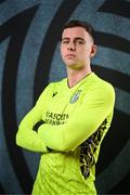 29 January 2025; Goalkeeper Leon Pohls during a Shamrock Rovers squad portraits session at Tallaght Stadium in Dublin. Photo by Stephen McCarthy/Sportsfile