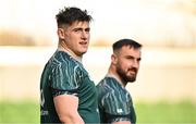 31 January 2025; Dan Sheehan, left, and Rónan Kelleher during an Ireland rugby captain's run at the Aviva Stadium in Dublin. Photo by Sam Barnes/Sportsfile