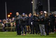 29 January 2025; DCU Dóchas Éireann manager Seán Fox, left, during the Electric Ireland Higher Education GAA Sigerson Cup quarter-final match between DCU Dóchas Éireann and TUS Midlands at Dublin City University Sportsgrounds in Dublin. Photo by Piaras Ó Mídheach/Sportsfile