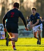 30 January 2025; John Zumerchik of Wilson's Hospital School during the Bank of Ireland Leinster Rugby Boys Schools Vinnie Murray Cup semi-final match between Temple Carrig School and Wilson's Hospital School at MU Barnhall RFC in Leixlip, Kildare. Photo by Shauna Clinton/Sportsfile