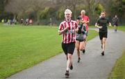 1 February 2025; Participants in action at the Marlay Park parkrun at Marlay Park in Dublin where Vhi hosted a special event to welcome parkrun founder Paul Sinton-Hewitt. Vhi ambassador and Olympian David Gillick was on hand to deliver a warm-up for all participants. parkrun in partnership with Vhi support local communities in organising free, weekly, timed 5km runs every Saturday at 9.30am. To register for a parkrun near you visit www.parkrun.ie. Photo by David Fitzgerald/Sportsfile
