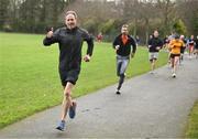 1 February 2025; Participants in action at the Marlay Park parkrun at Marlay Park in Dublin where Vhi hosted a special event to welcome parkrun founder Paul Sinton-Hewitt. Vhi ambassador and Olympian David Gillick was on hand to deliver a warm-up for all participants. parkrun in partnership with Vhi support local communities in organising free, weekly, timed 5km runs every Saturday at 9.30am. To register for a parkrun near you visit www.parkrun.ie. Photo by David Fitzgerald/Sportsfile