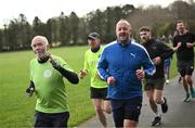 1 February 2025; Participants in action at the Marlay Park parkrun at Marlay Park in Dublin where Vhi hosted a special event to welcome parkrun founder Paul Sinton-Hewitt. Vhi ambassador and Olympian David Gillick was on hand to deliver a warm-up for all participants. parkrun in partnership with Vhi support local communities in organising free, weekly, timed 5km runs every Saturday at 9.30am. To register for a parkrun near you visit www.parkrun.ie. Photo by David Fitzgerald/Sportsfile