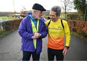 1 February 2025; Parkrun founder Paul Sinton-Hewitt with participants at the Marlay Park parkrun at Marlay Park in Dublin where Vhi hosted a special event to welcome parkrun founder Paul Sinton-Hewitt. Vhi ambassador and Olympian David Gillick was on hand to deliver a warm-up for all participants. parkrun in partnership with Vhi support local communities in organising free, weekly, timed 5km runs every Saturday at 9.30am. To register for a parkrun near you visit www.parkrun.ie. Photo by David Fitzgerald/Sportsfile