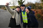 1 February 2025; Parkrun founder Paul Sinton-Hewitt with participants at the Marlay Park parkrun at Marlay Park in Dublin where Vhi hosted a special event to welcome parkrun founder Paul Sinton-Hewitt. Vhi ambassador and Olympian David Gillick was on hand to deliver a warm-up for all participants. parkrun in partnership with Vhi support local communities in organising free, weekly, timed 5km runs every Saturday at 9.30am. To register for a parkrun near you visit www.parkrun.ie. Photo by David Fitzgerald/Sportsfile