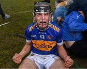 1 February 2025; Jack Hayes of Thurles CBS celebrates after winning the Dr Harty Cup final match between Thurles CBS and St Flannans Ennis at Mallow GAA Complex in Cork. Photo by John Sheridan/Sportsfile