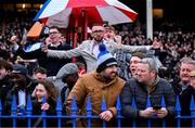 1 February 2025; Racegoers react during The Paddy Power Irish Gold Cup during day one of the Dublin Racing Festival at Leopardstown Racecourse in Dublin. Photo by Shauna Clinton/Sportsfile