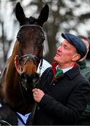 1 February 2025; Owner Bryan Drew with Final Demand after they won The Nathaniel Lacy & Partners Solicitors Novice Hurdle during day one of the Dublin Racing Festival at Leopardstown Racecourse in Dublin. Photo by Shauna Clinton/Sportsfile