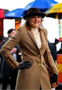 1 February 2025; Racegoer Fiona Duffy, from Bray in Wicklow, during day one of the Dublin Racing Festival at Leopardstown Racecourse in Dublin. Photo by Shauna Clinton/Sportsfile