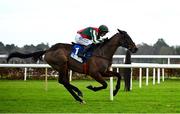 1 February 2025; Final Demand, with Paul Townend up, on their way to winning the Nathaniel Lacy & Partners Solicitors Novice Hurdle during day one of the Dublin Racing Festival at Leopardstown Racecourse in Dublin. Photo by Shauna Clinton/Sportsfile Photo by Shauna Clinton/Sportsfile