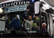 1 February 2025; Limerick manager John Kiely makes his way off the team bus before the Allianz Hurling League Division 1A match between Cork and Limerick at SuperValu Páirc Uí Chaoimh in Cork. Photo by Piaras Ó Mídheach/Sportsfile