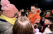 1 February 2025; Aidan Forker of Armagh with supporters after the Allianz Football League Division 1 match between Armagh and Tyrone at BOX-IT Athletic Grounds in Armagh. Photo by Ben McShane/Sportsfile