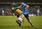 1 February 2025; Colm Basquel of Dublin and Finnbarr Roarty of Donegal during the Allianz Football League Division 1 match between Donegal and Dublin at MacCumhaill Park in Ballybofey, Donegal. Photo by Stephen McCarthy/Sportsfile