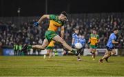 1 February 2025; Caolan McGonagle of Donegal during the Allianz Football League Division 1 match between Donegal and Dublin at MacCumhaill Park in Ballybofey, Donegal. Photo by Stephen McCarthy/Sportsfile