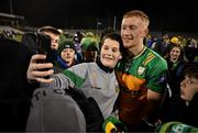 1 February 2025; Oisín Gallen of Donegal with supporters after the Allianz Football League Division 1 match between Donegal and Dublin at MacCumhaill Park in Ballybofey, Donegal. Photo by Stephen McCarthy/Sportsfile