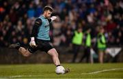 1 February 2025; Donegal goalkeeper Shaun Patton during the Allianz Football League Division 1 match between Donegal and Dublin at MacCumhaill Park in Ballybofey, Donegal. Photo by Stephen McCarthy/Sportsfile