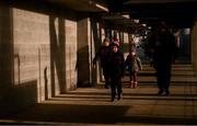 2 February 2025; Supporters arrive before the Allianz Football League Division 2 match between Down and Cork at Páirc Esler in Newry, Down. Photo by Ramsey Cardy/Sportsfile