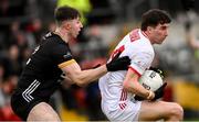 2 February 2025; Chris Og Jones of Cork in action against Peter Fegan of Down during the Allianz Football League Division 2 match between Down and Cork at Páirc Esler in Newry, Down. Photo by Ramsey Cardy/Sportsfile