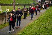 2 February 2025; Supporters arrive before the Allianz Football League Division 2 match between Louth and Roscommon at Integral GAA Grounds in Drogheda, Louth. Photo by Ben McShane/Sportsfile
