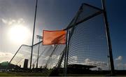 2 February 2025; A view of an orange flag, representing a two-point score from outside the arc, before the Allianz Football League Division 4 match between Limerick and Wexford at Mick Neville Park in Rathkeale, Limerick. Photo by Tom Beary/Sportsfile