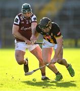 2 February 2025; Gearoid Dunne of Kilkenny in action against Shane Morgan of Galway during the Allianz Hurling League Division 1A match between Kilkenny and Galway at UPMC Nowlan Park in Kilkenny. Photo by David Fitzgerald/Sportsfile