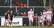 2 February 2025; Danny Magill of Down, 12, celebrates after scoring his side's first goal during the Allianz Football League Division 2 match between Down and Cork at Páirc Esler in Newry, Down. Photo by Ramsey Cardy/Sportsfile
